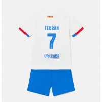 Barcelona Ferran Torres #7 Vieras Peliasu Lasten 2023-24 Lyhythihainen (+ Lyhyet housut)